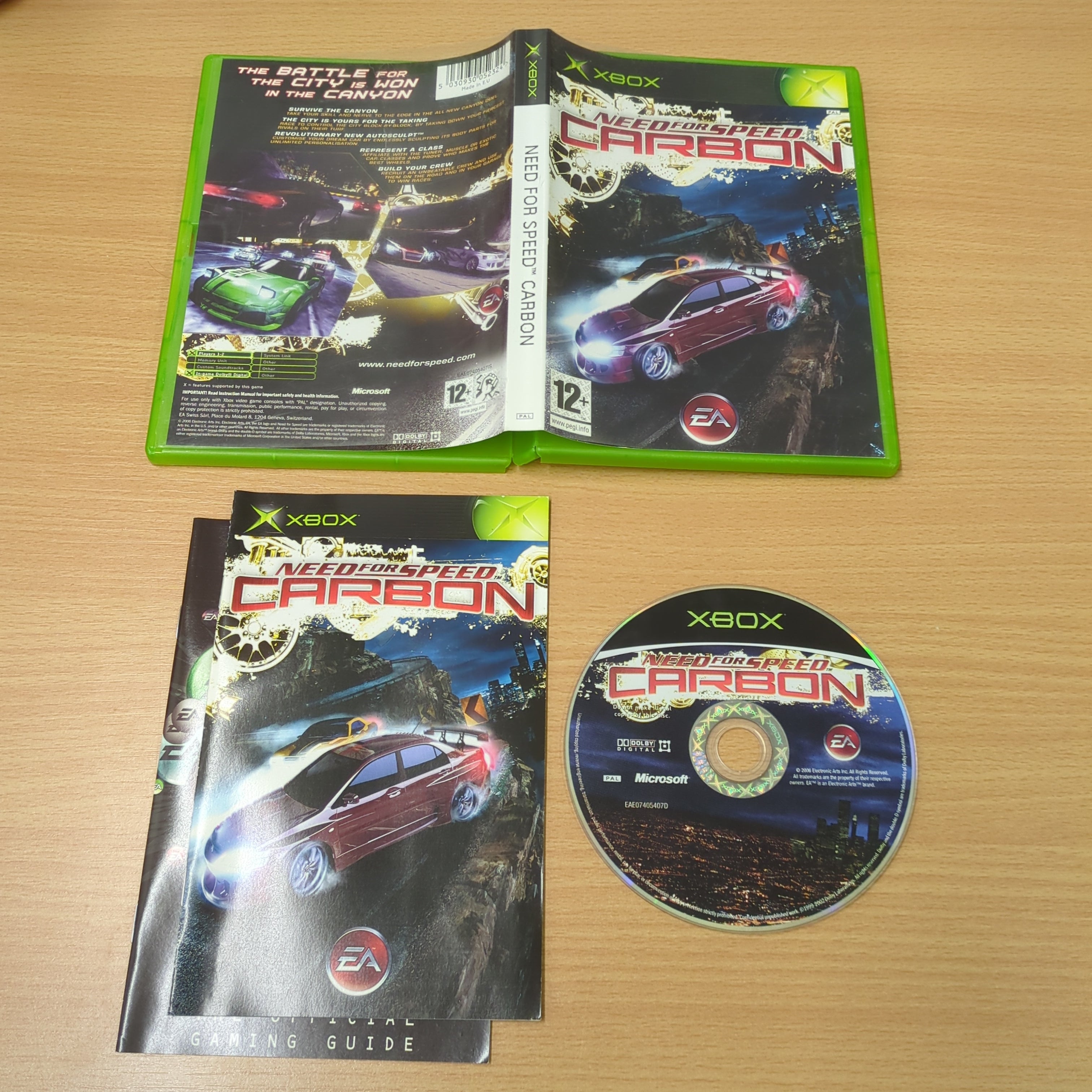 Need For Speed Carbon original Xbox game Need For Speed Carbon original Xbox game